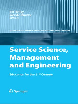 cover image of Service Science, Management and Engineering